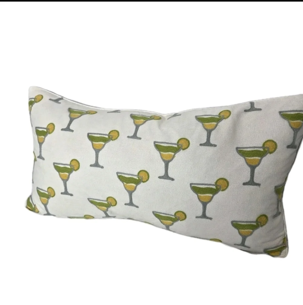 Hello Sunshine Cocktail Print Decorative Throw Pillow